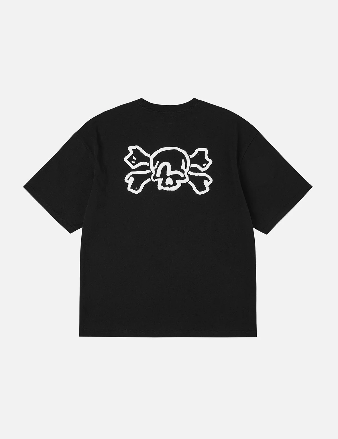 Skull and Seagull Print Oversized T-Shirt - Image 3