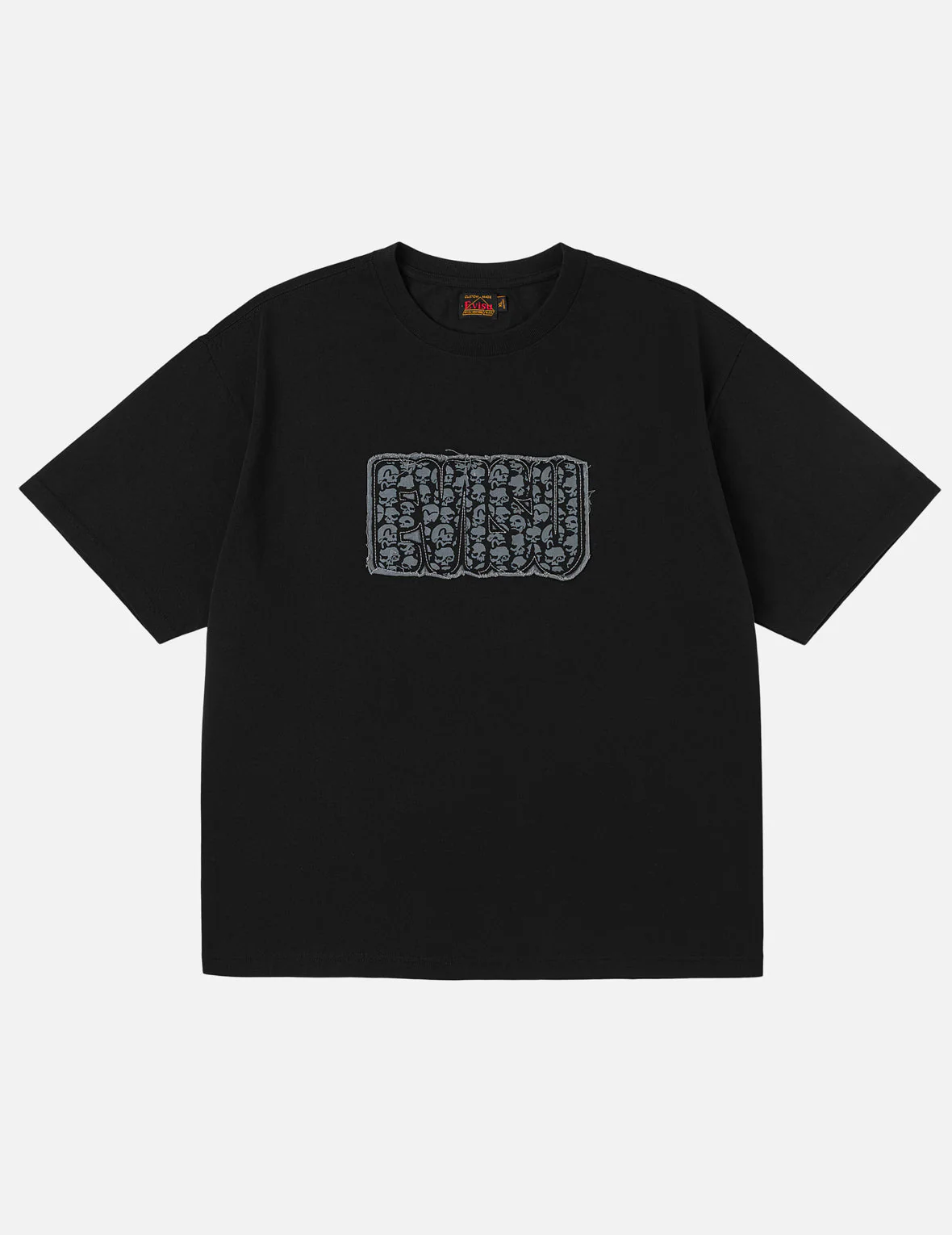 Skull Evisu Logo Distressed Tee - Image 3