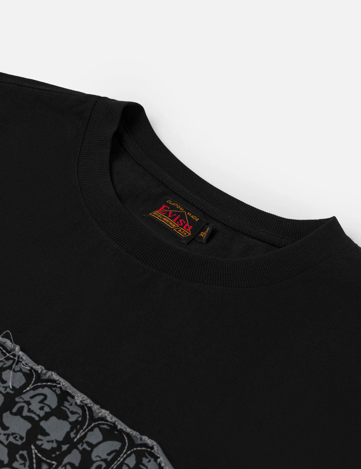 Skull Evisu Logo Distressed Tee - Image 6