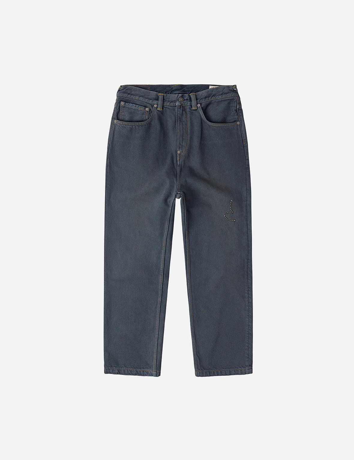 Skull Seagull Print Pockets Fashion Fit Denim Jeans - Image 4