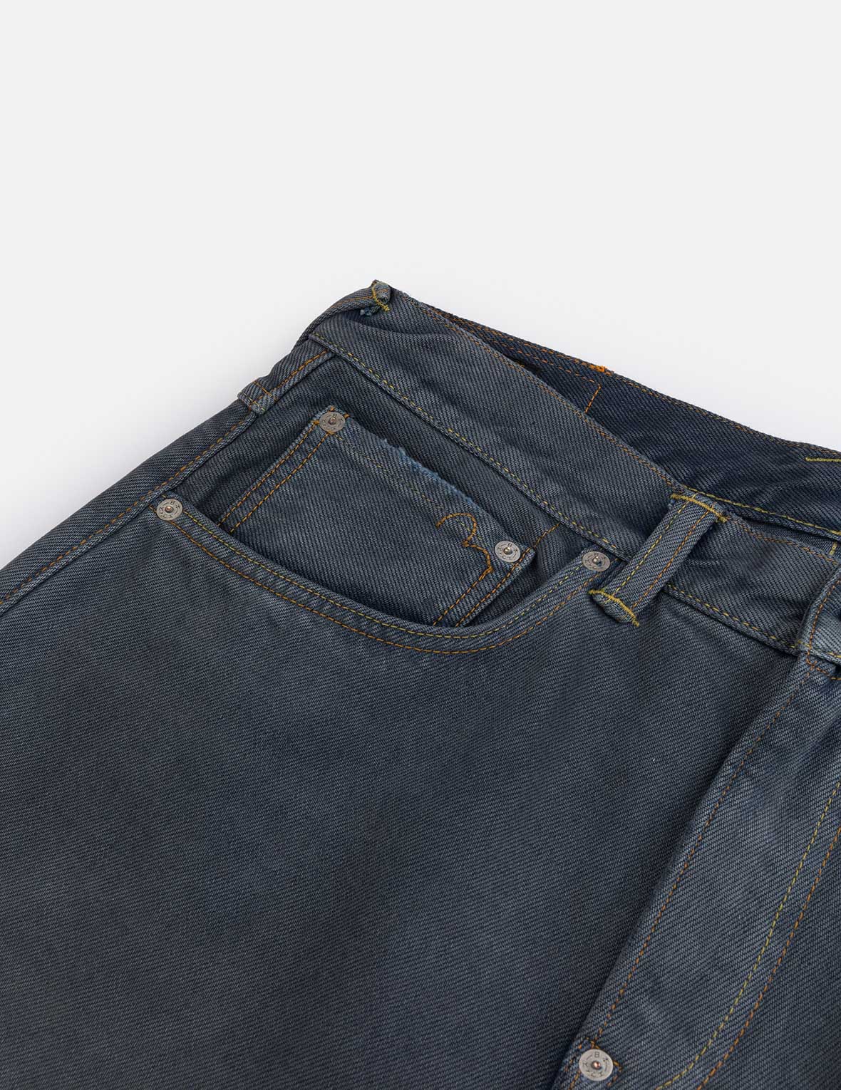 Skull Seagull Print Pockets Fashion Fit Denim Jeans - Image 8
