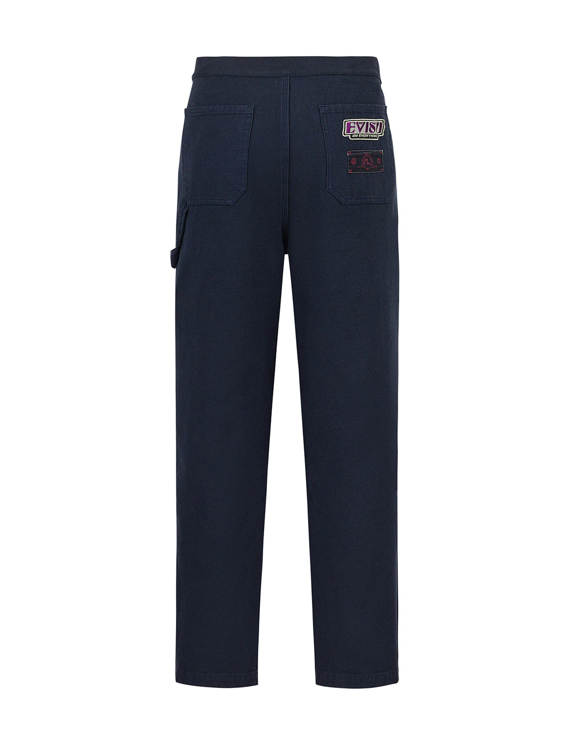 Slogan Appliqué Embroidery Straight Fit Worker Chino - Image 10
