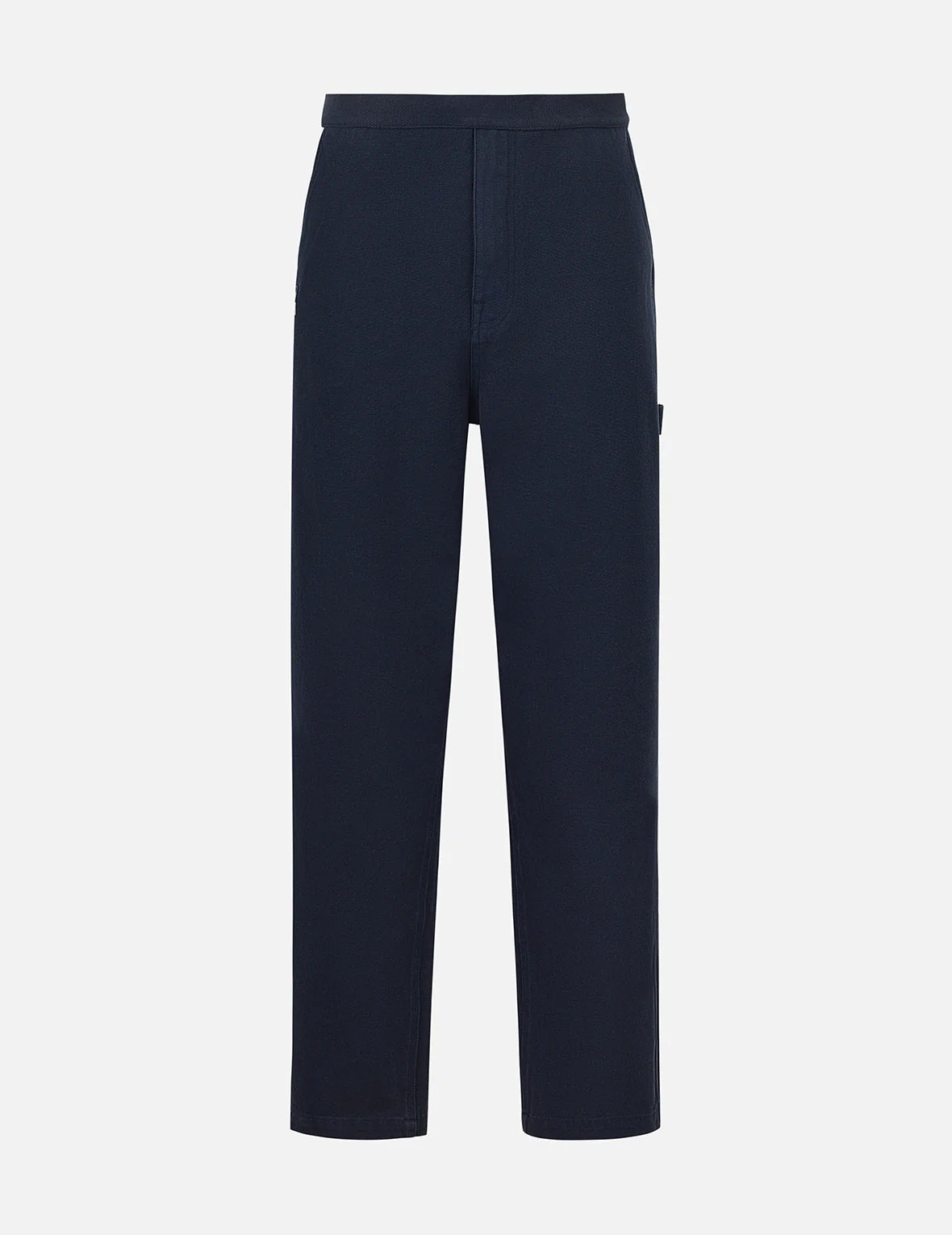 Slogan Appliqué Embroidery Straight Fit Worker Chino - Image 2