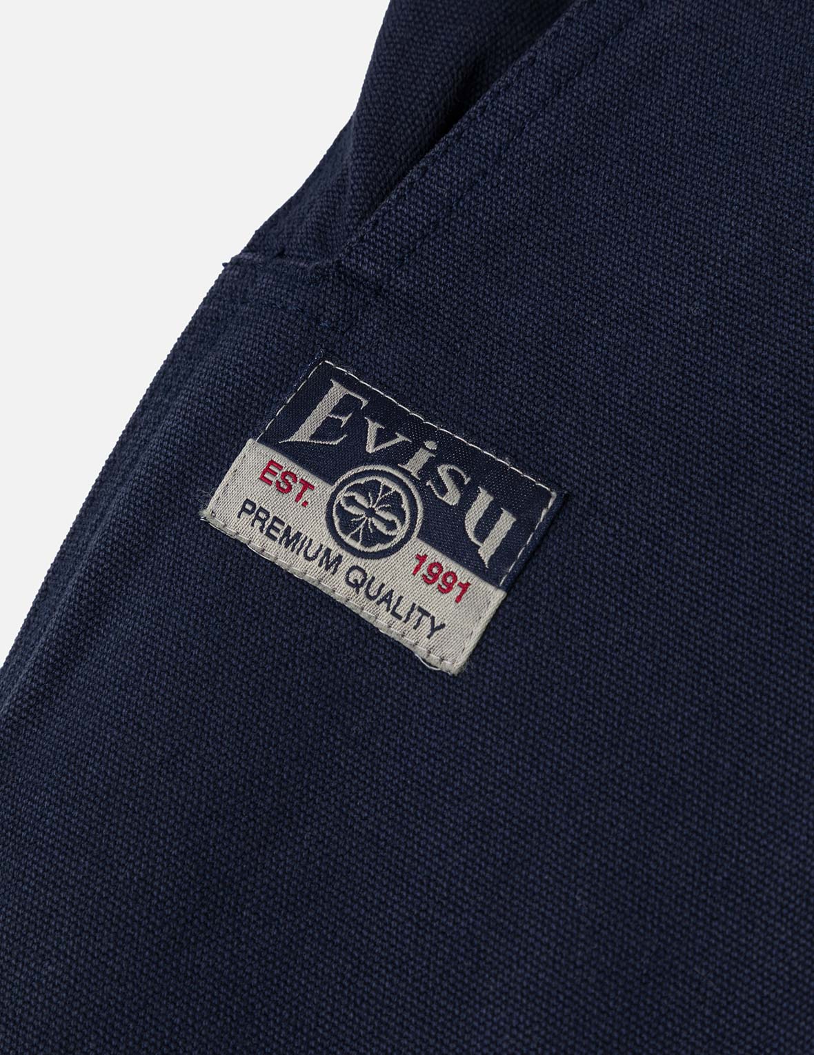 Slogan Appliqué Embroidery Straight Fit Worker Chino - Image 6