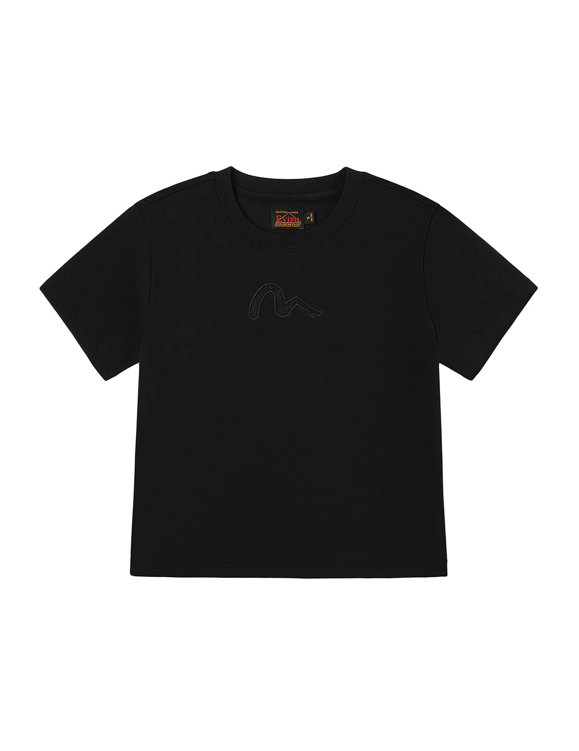 Slogan Embroidery and High-heeled Seagull Slim Fit T-Shirt - Image 11