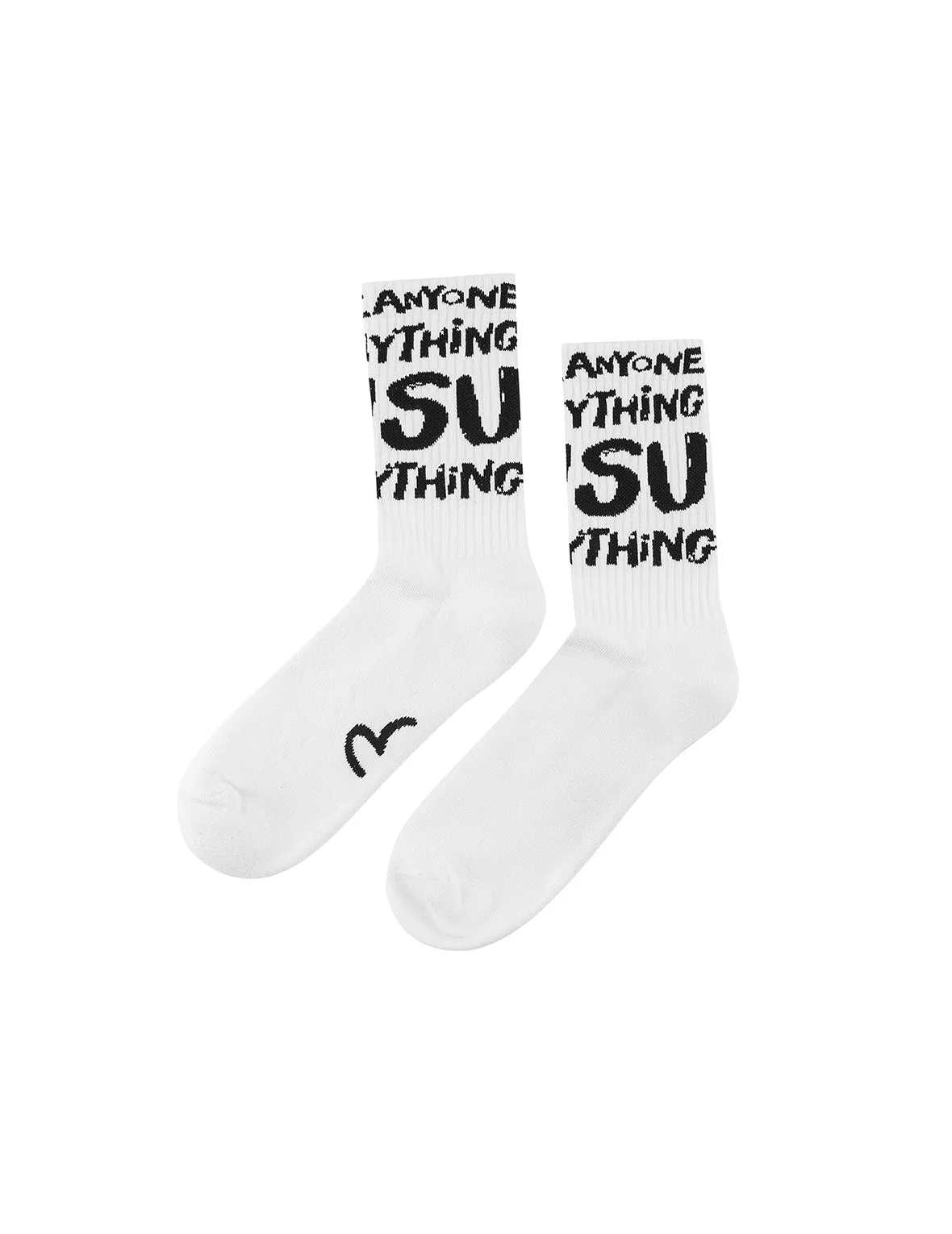 Slogan Jacquard Long Socks - Image 11