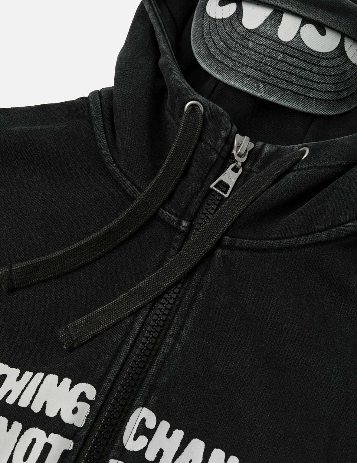 Slogan Print Oversized with Cap Hooded Jacket - Image 10
