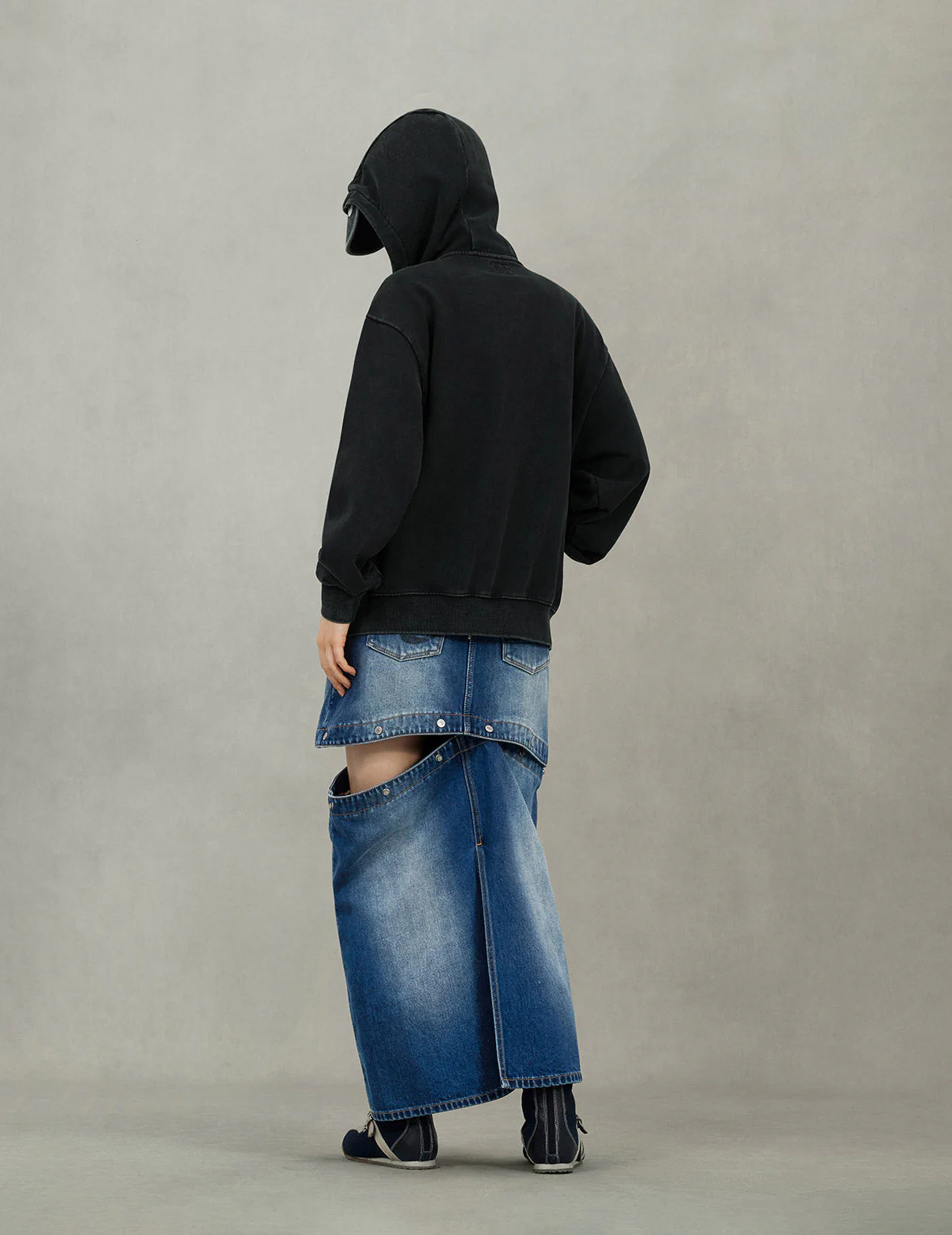 Slogan Print Oversized with Cap Hooded Jacket - Image 6