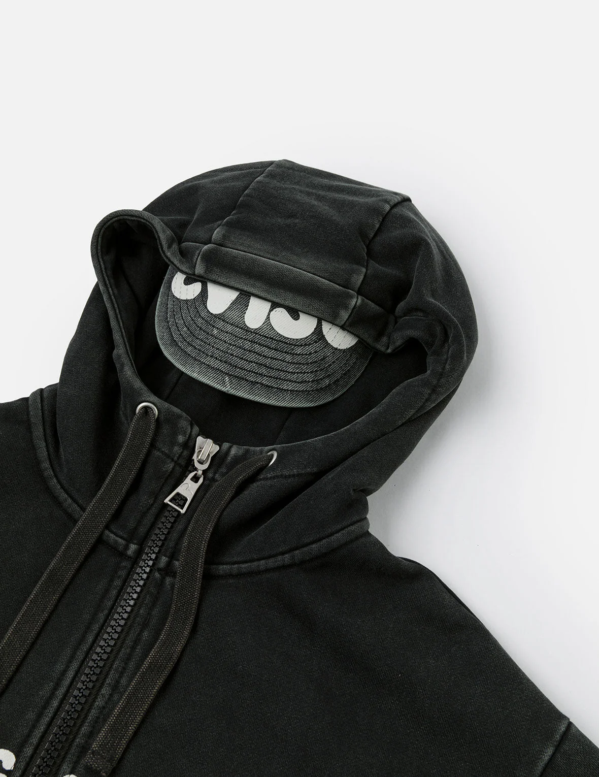 Slogan Print Oversized with Cap Hooded Jacket - Image 9