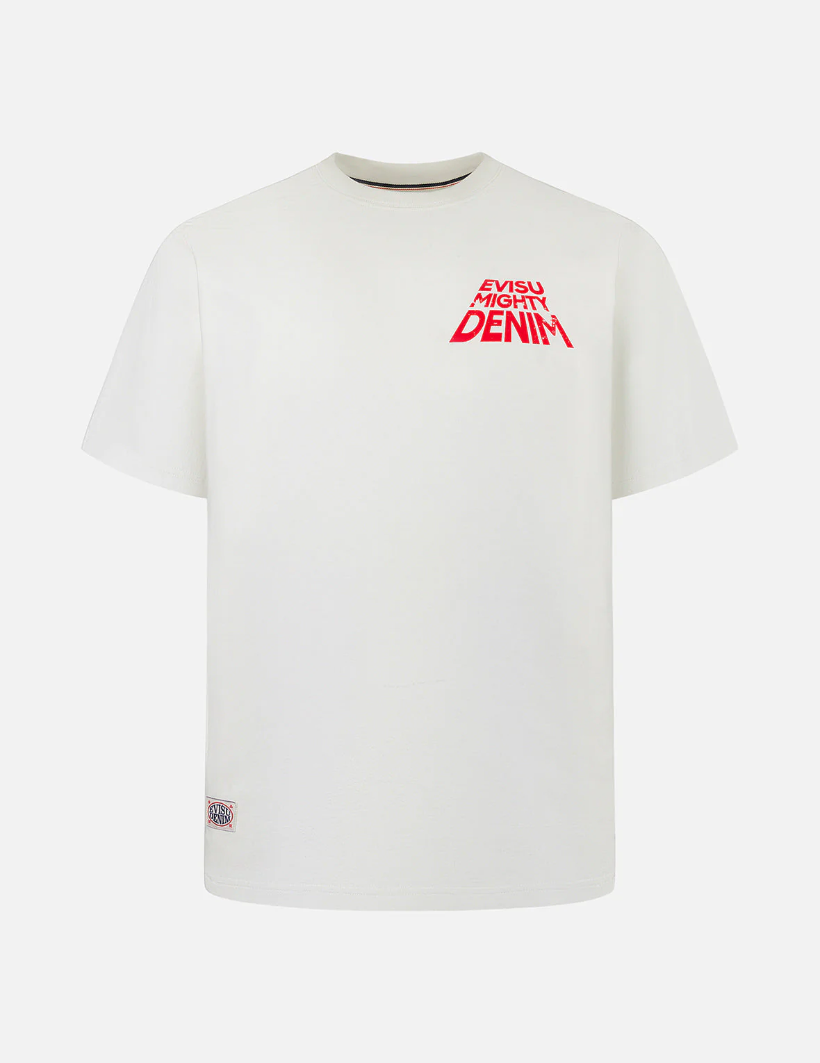 Slogan Print with Godhead Appliqué Embroidery Regular Fit T-Shirt - Image 3