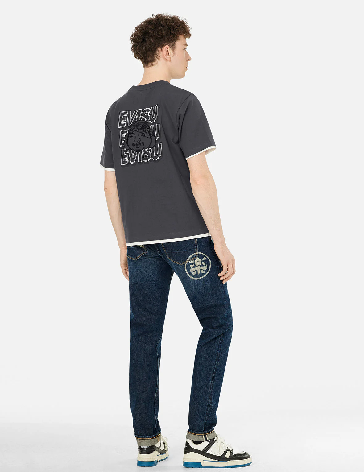 Slogan Print with Godhead Appliqué Embroidery Regular Fit T-Shirt - Image 8