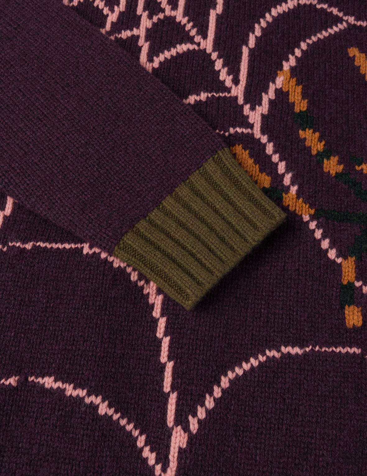 Spiders and Seagull Intarsia Knit Relax Fit Cowichan Sweater - Image 10