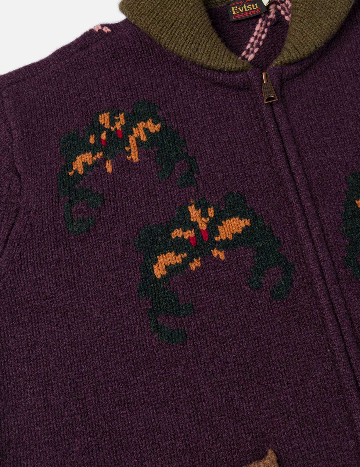Spiders and Seagull Intarsia Knit Relax Fit Cowichan Sweater - Image 8