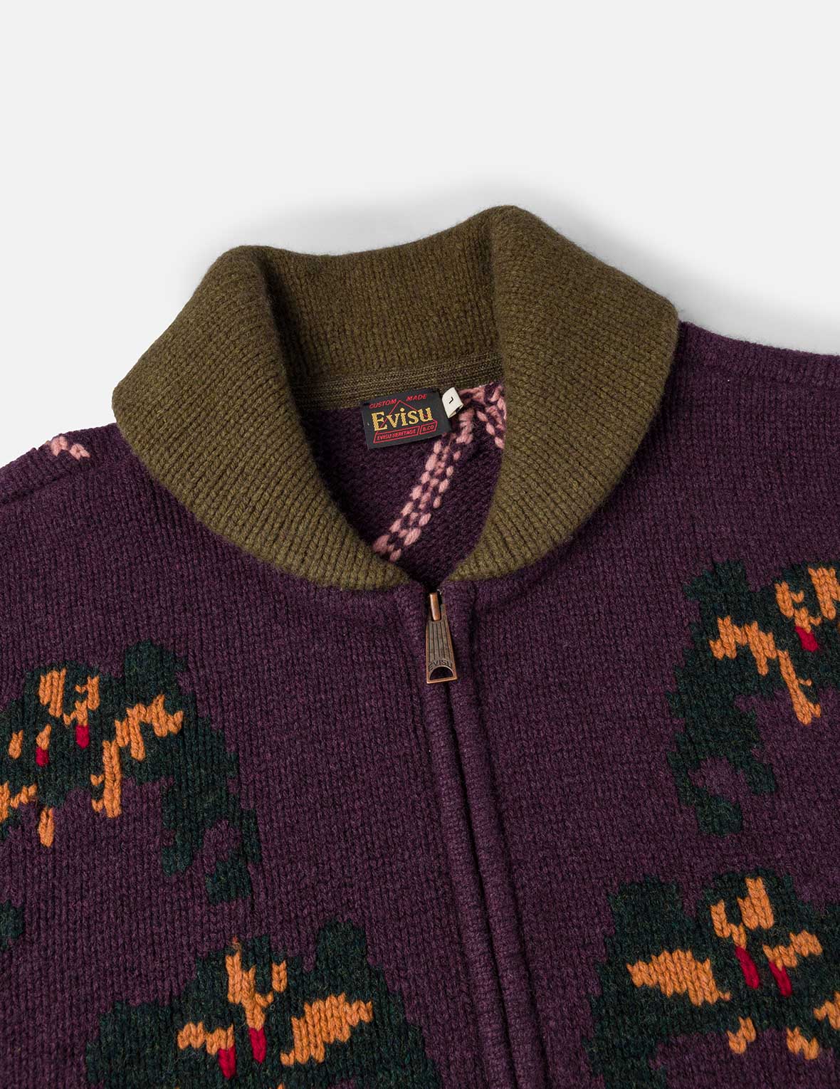 Spiders and Seagull Intarsia Knit Relax Fit Cowichan Sweater - Image 9