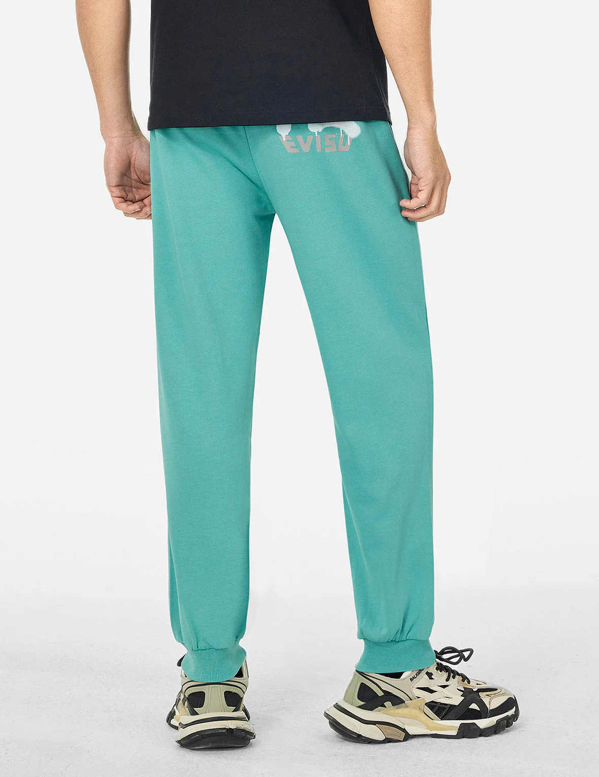 Spray-dyed Seagull and Logo Print Straight Fit Sweatpants - Image 10