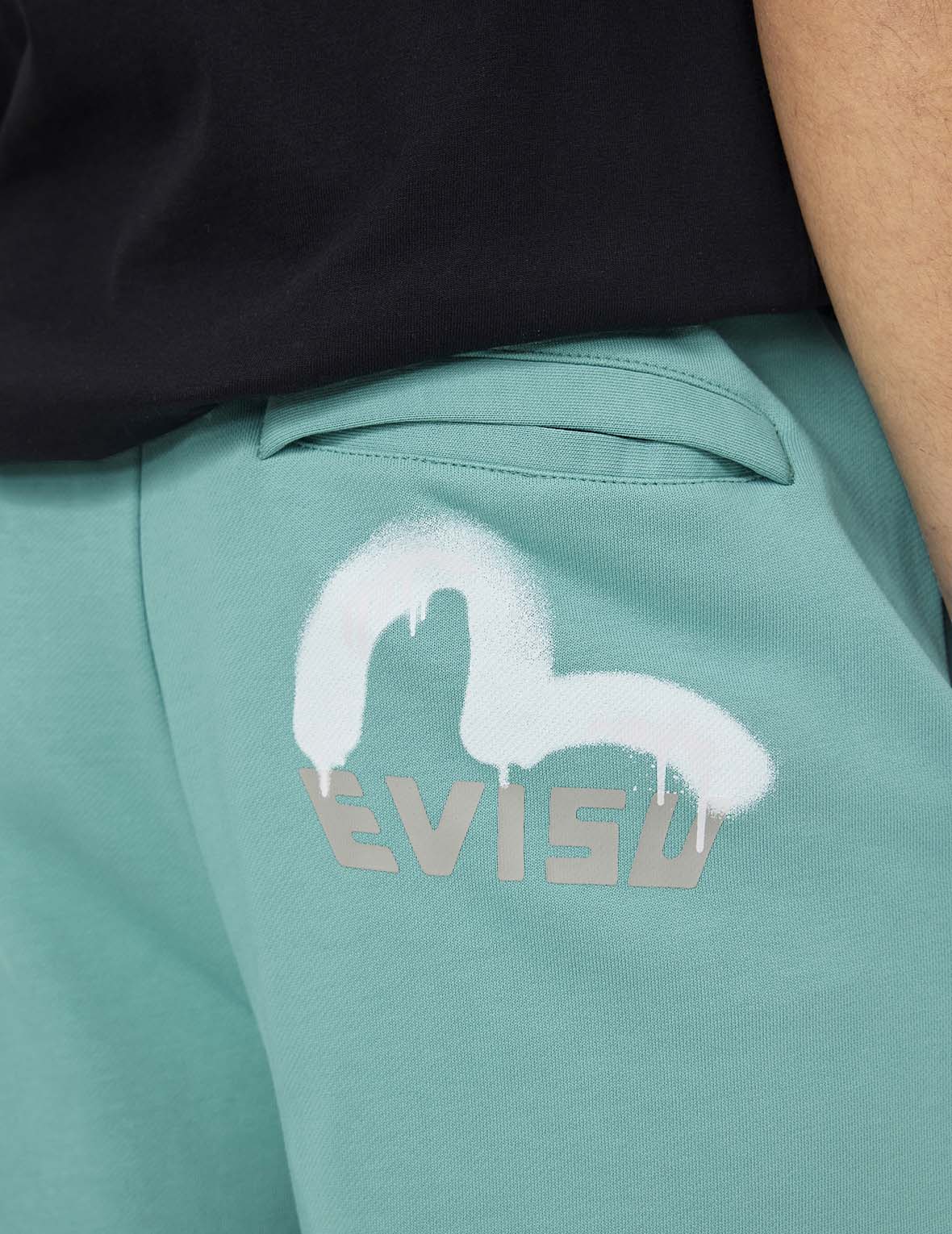 Spray-dyed Seagull and Logo Print Straight Fit Sweatpants - Image 14