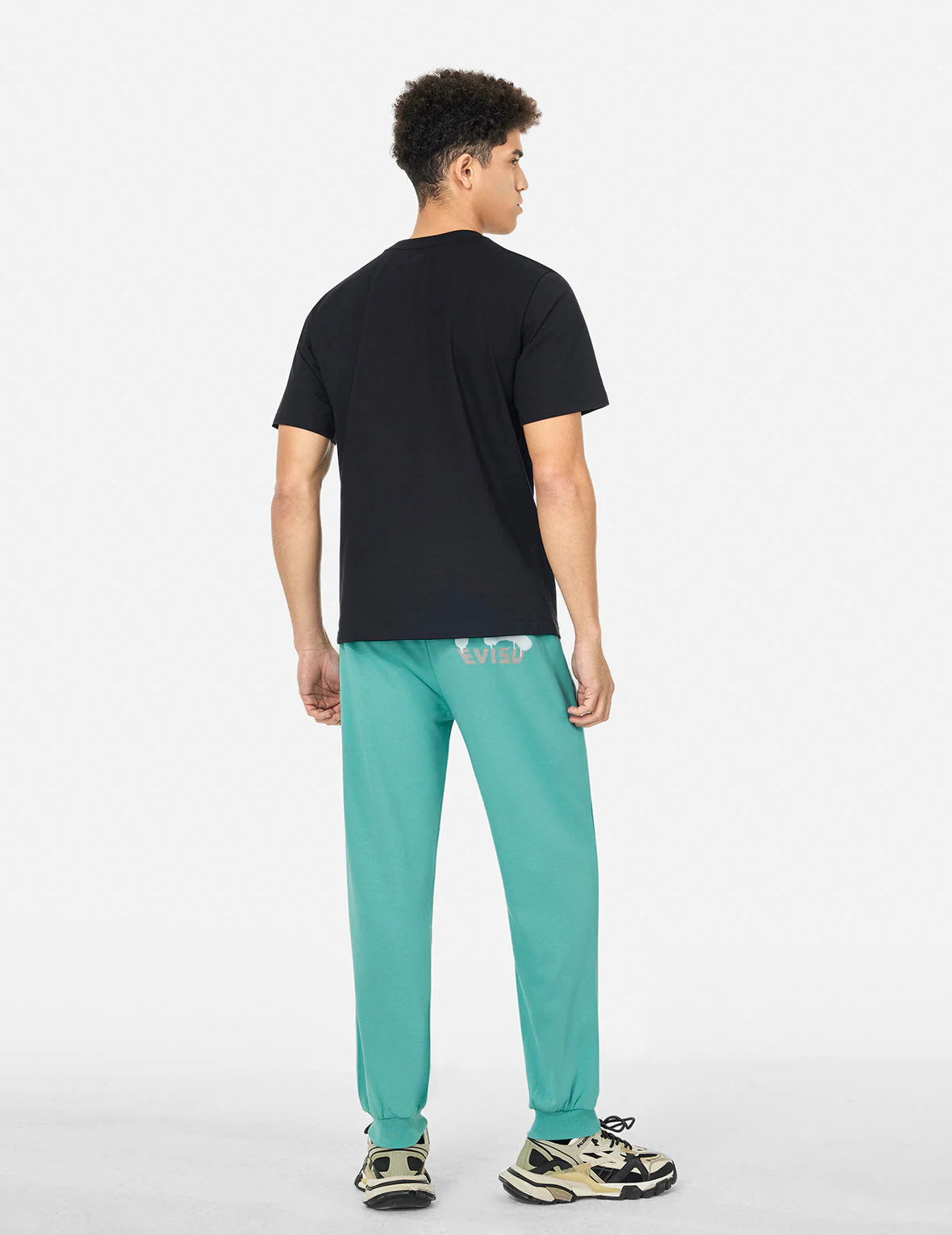 Spray-dyed Seagull and Logo Print Straight Fit Sweatpants - Image 6