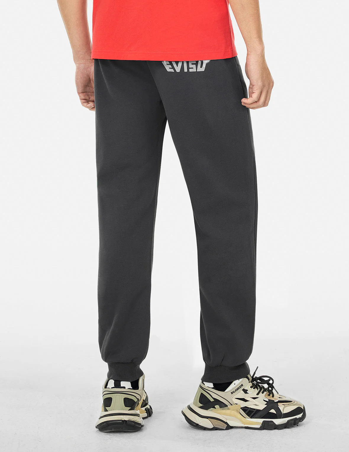 Spray-dyed Seagull and Logo Print Straight Fit Sweatpants - Image 9