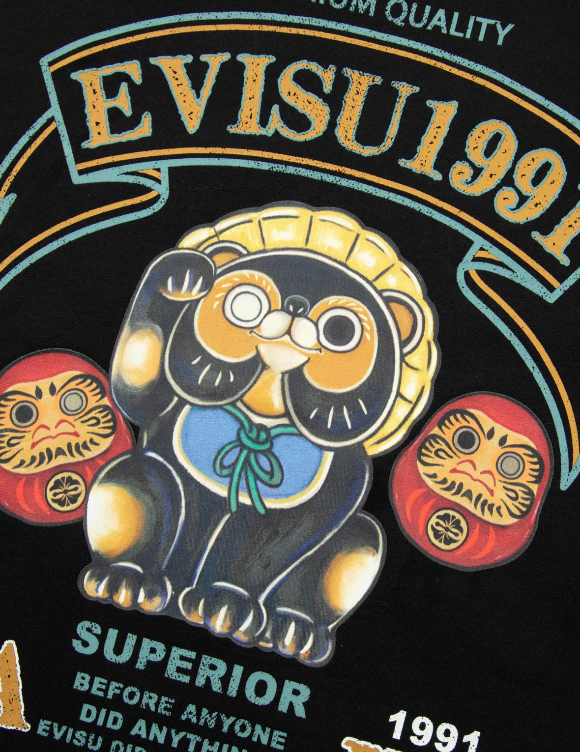 Tanuki and Daruma Print Regular Fit T-Shirt - Image 17