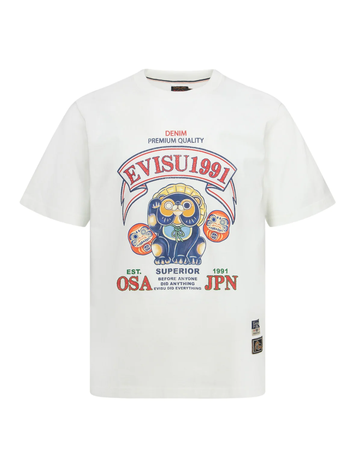 Tanuki and Daruma Print Regular Fit T-Shirt - Image 26