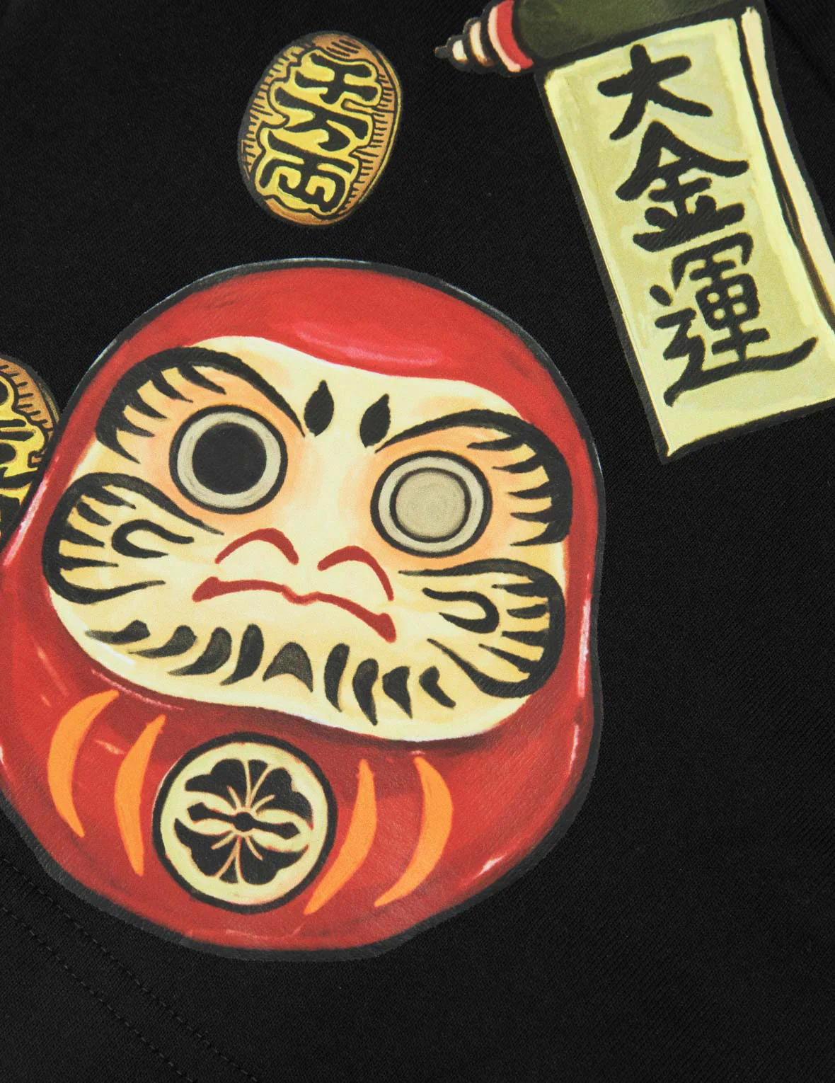 Tanuki Daicock Print Loose Fit T-Shirt - Image 12