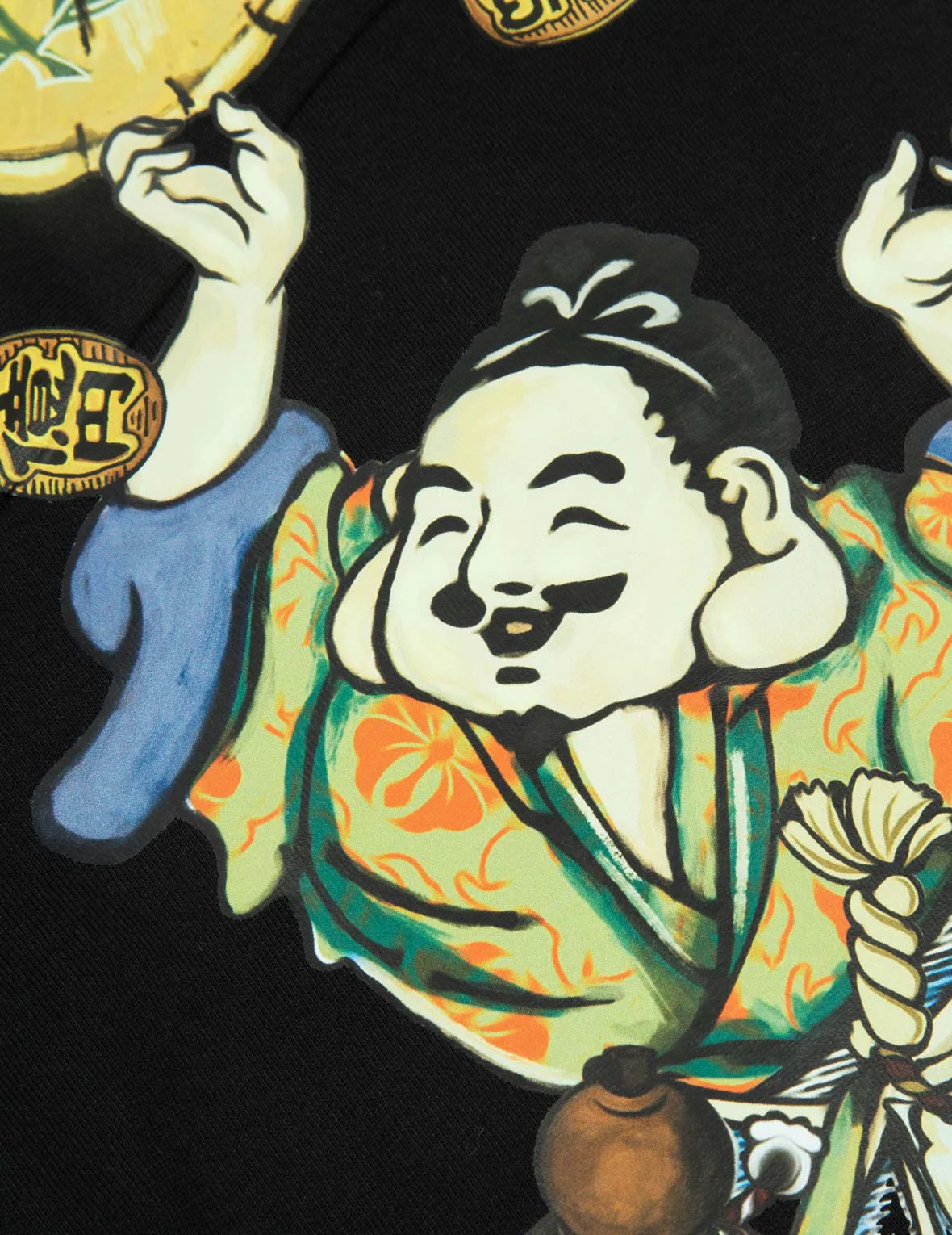 Tanuki Daicock Print Loose Fit T-Shirt - Image 13