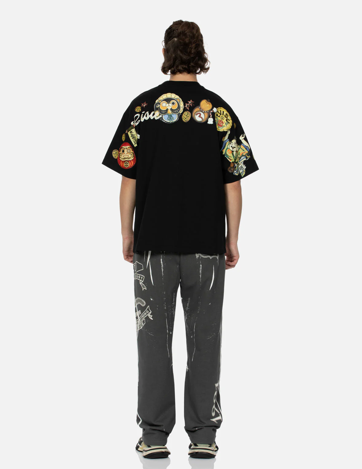 Tanuki Daicock Print Loose Fit T-Shirt - Image 5