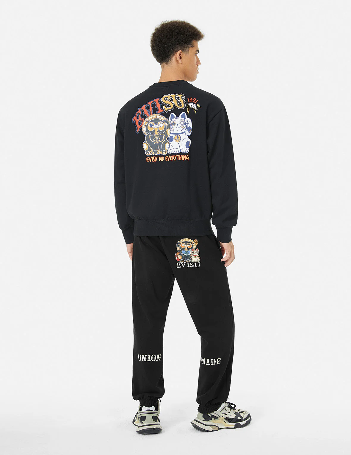 Tanuki Print Straight Fit Sweatpants - Image 3