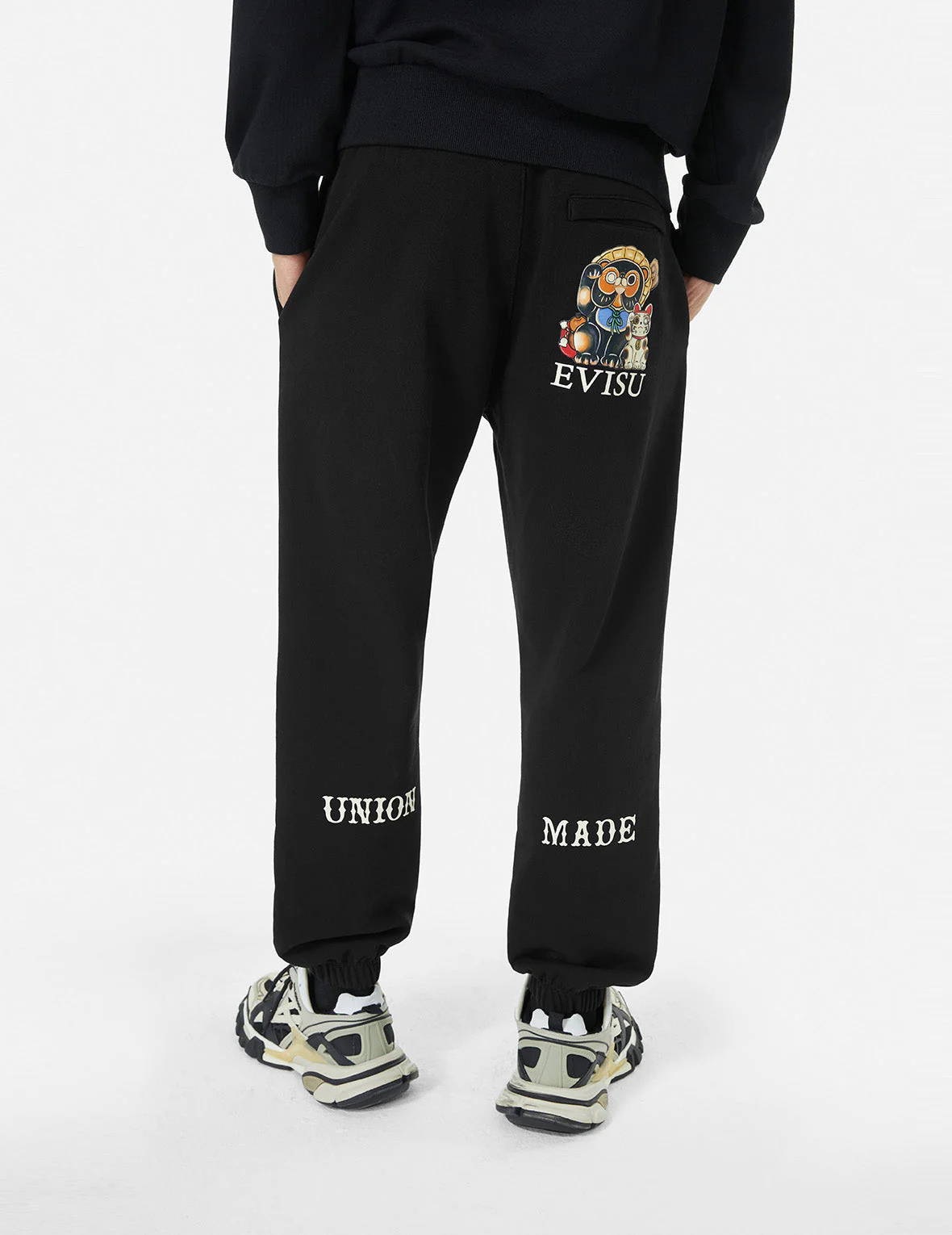 Tanuki Print Straight Fit Sweatpants - Image 5