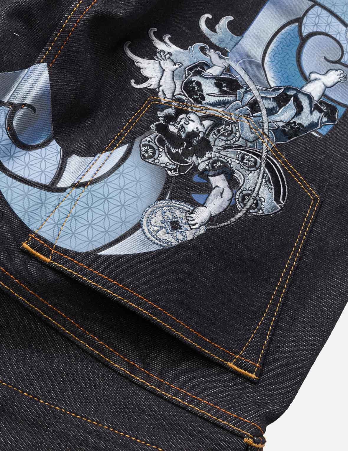 Tattoo Koi Daicock Embroidery Slim Fit Jeans #2010 - Image 8