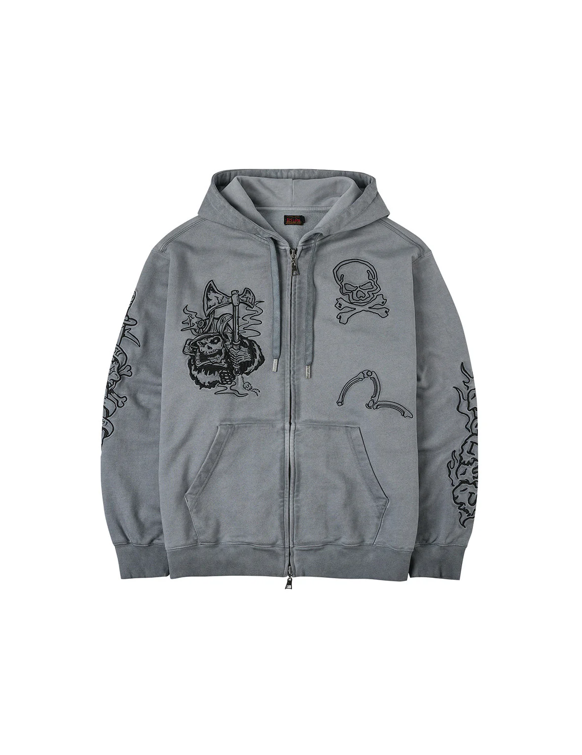 Tattoo Styles Embroidery Oversized Hoodie Jacket - Image 2
