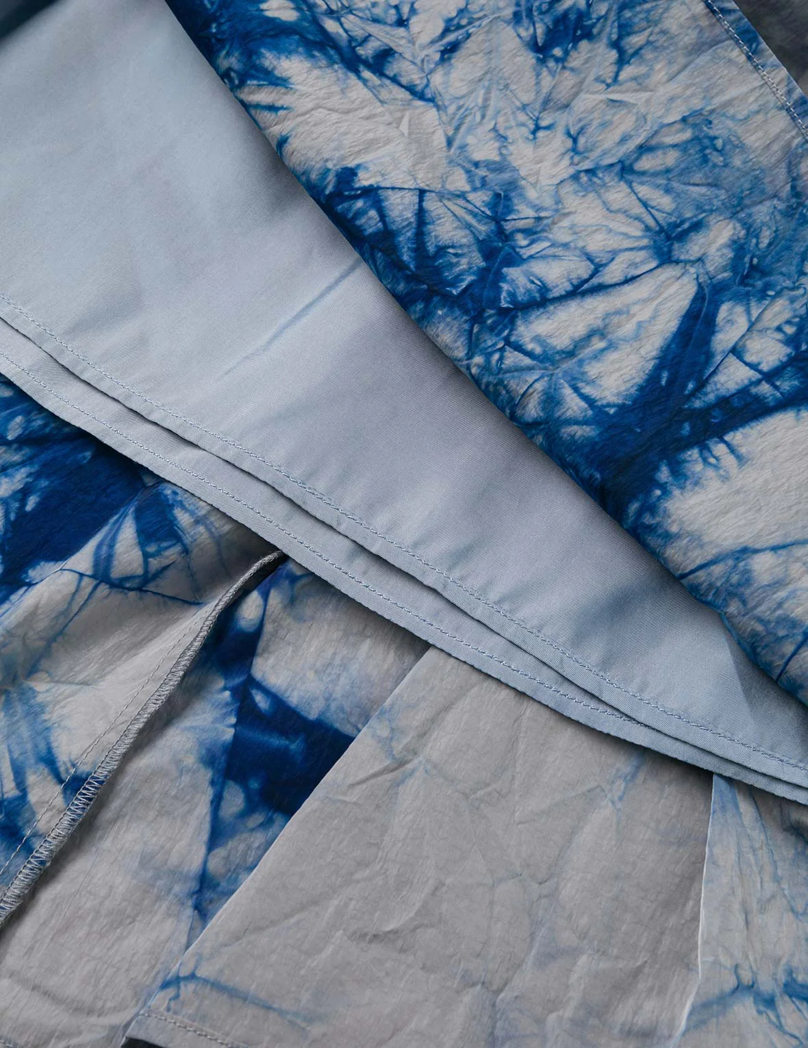 Tie-dye Seagull-inspired Asymmetrical Ruffles Oversized Midi Skirt - Image 11