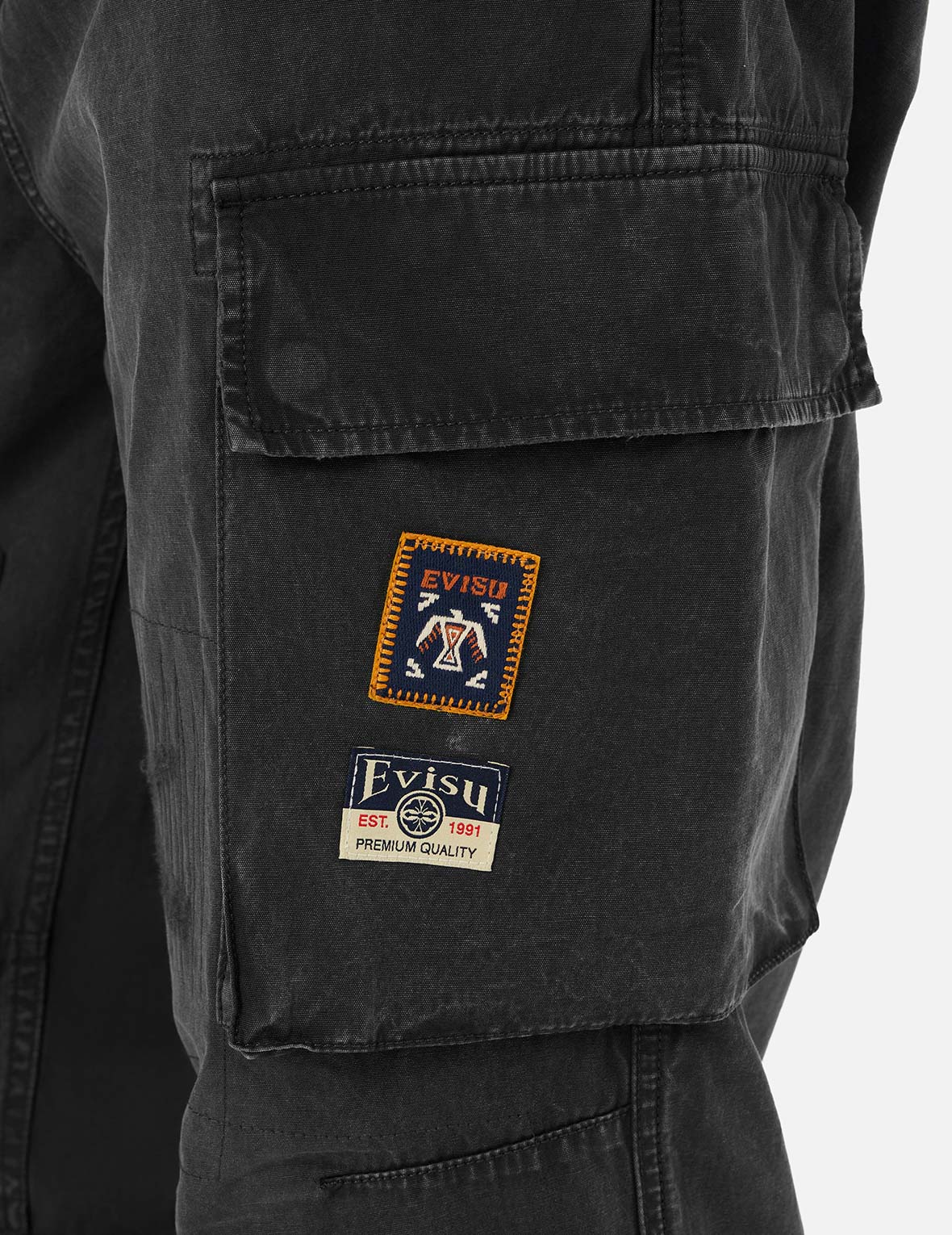 Totem Seagull Embroidery Straight Fit Cargo Pants - Image 19