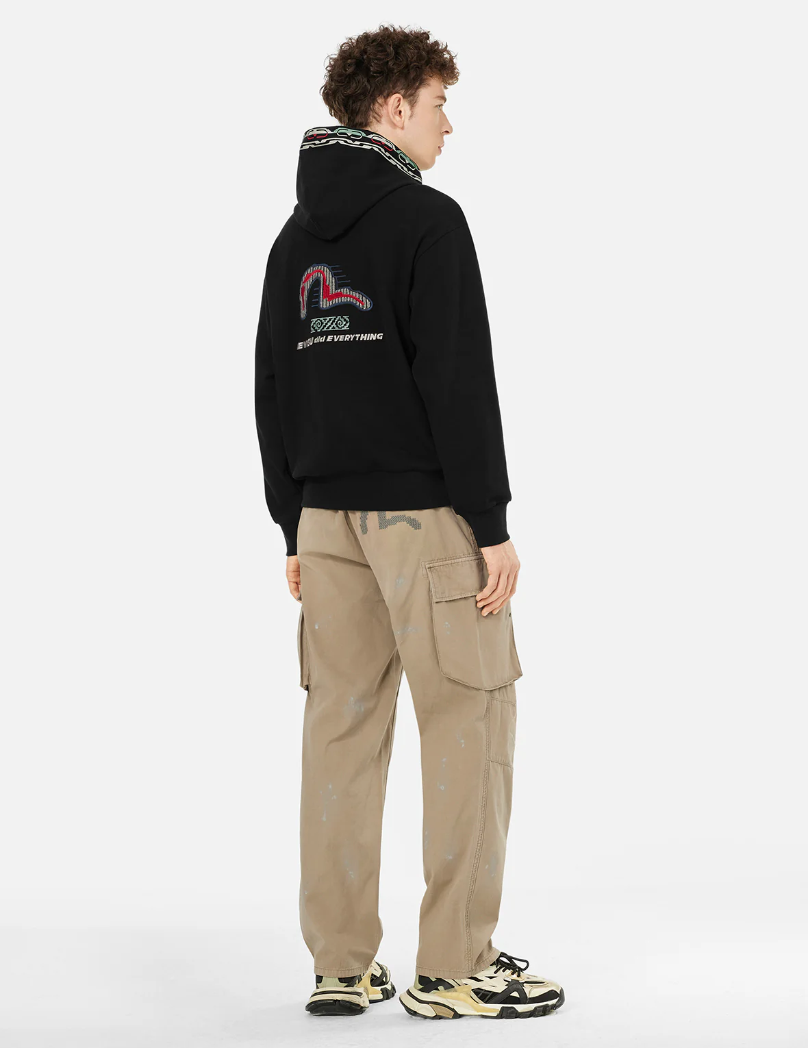 Totem Seagull Embroidery Straight Fit Cargo Pants - Image 23