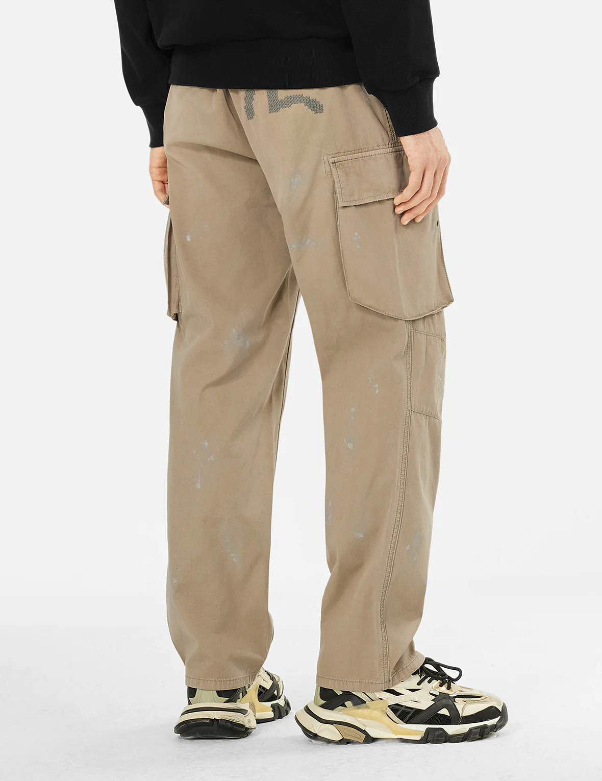 Totem Seagull Embroidery Straight Fit Cargo Pants - Image 25