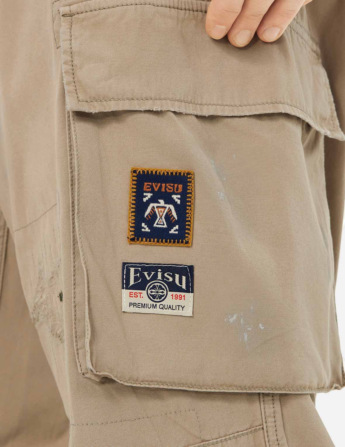 Totem Seagull Embroidery Straight Fit Cargo Pants - Image 26