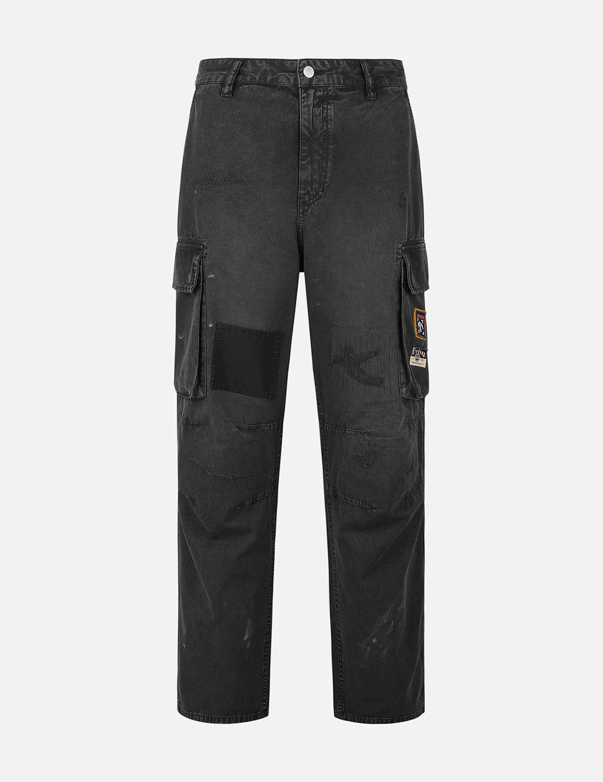 Totem Seagull Embroidery Straight Fit Cargo Pants - Image 4