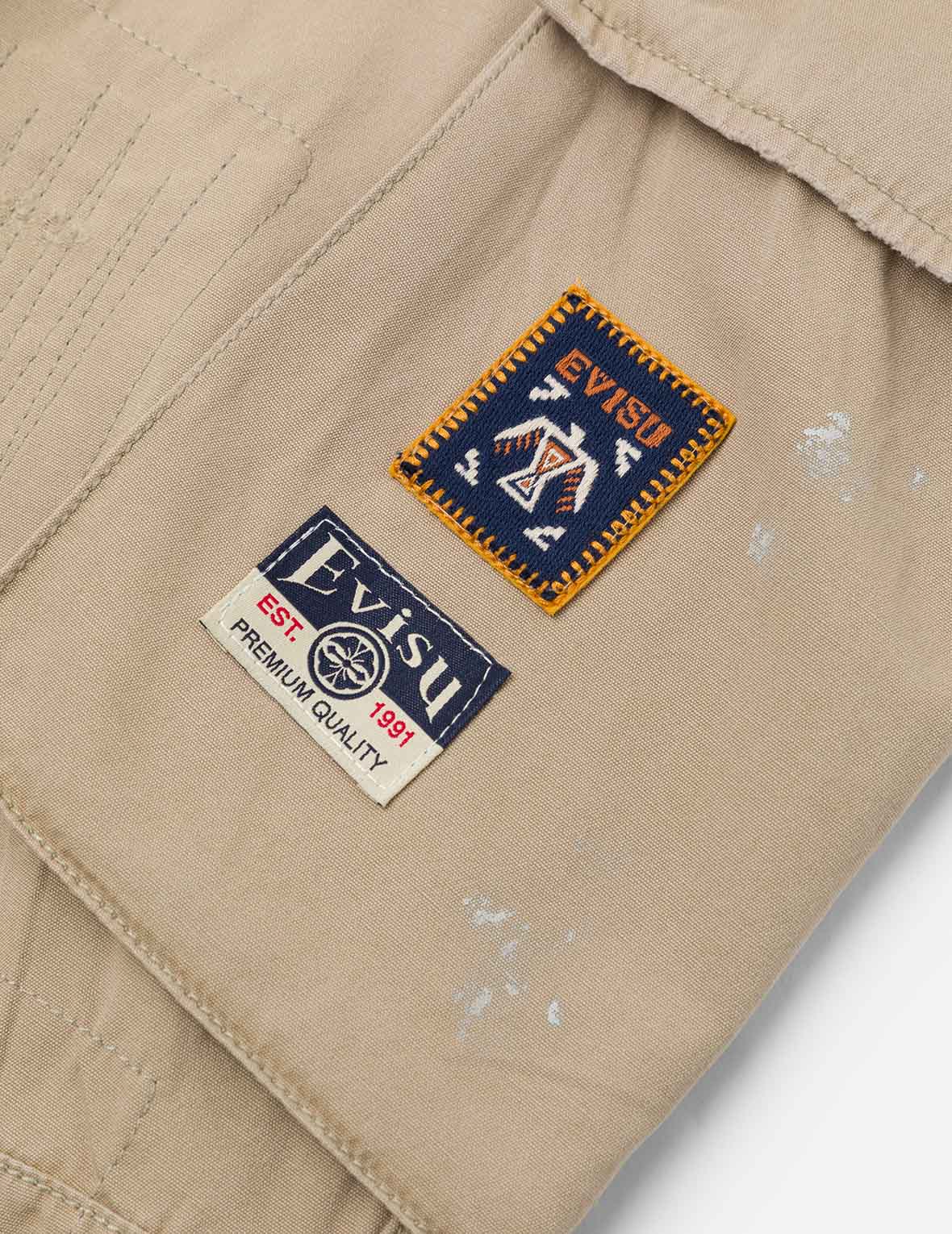 Totem Seagull Embroidery Straight Fit Cargo Pants - Image 9