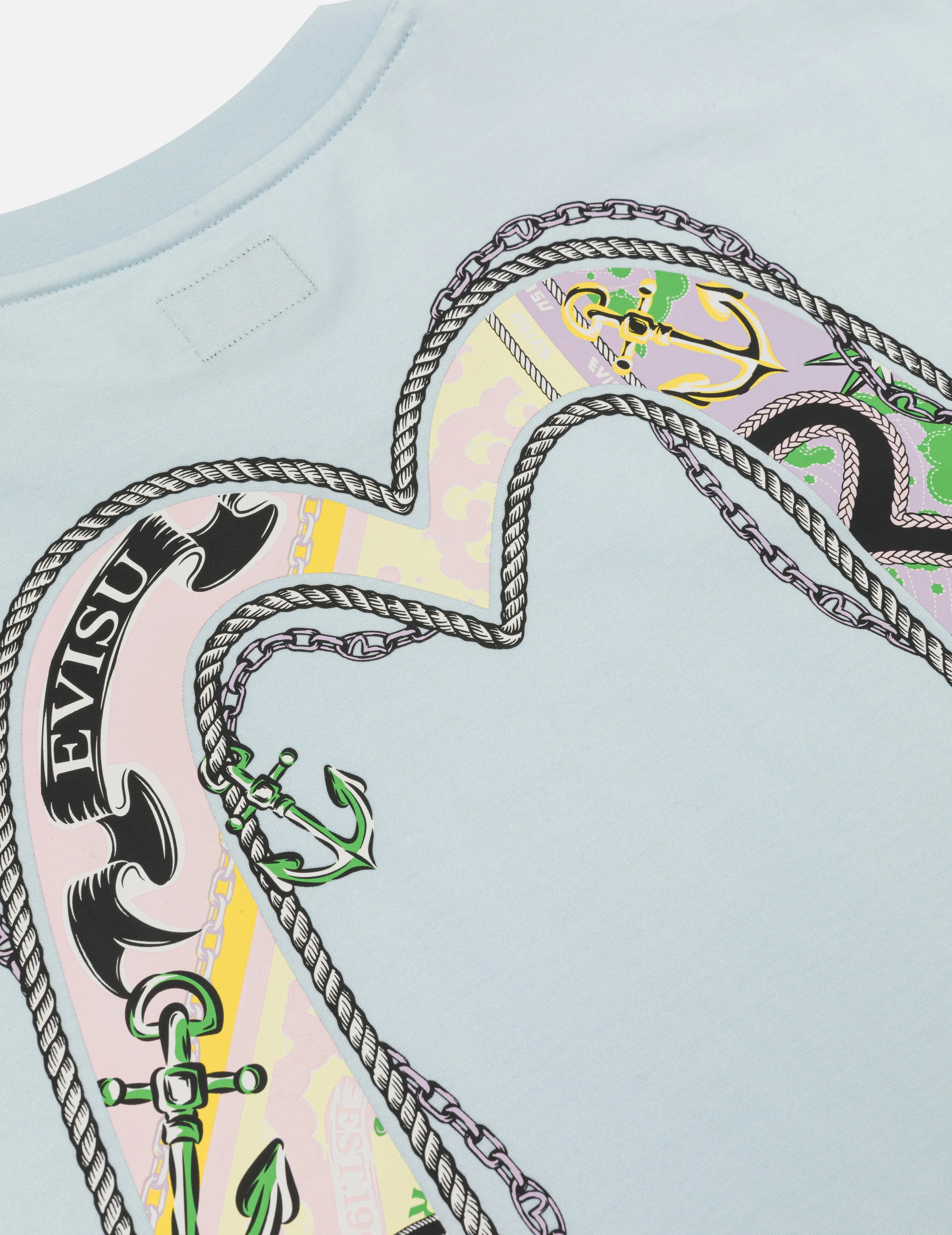 Twisted Rope and Daicock Anchor Print Oversized T-Shirt - Image 10