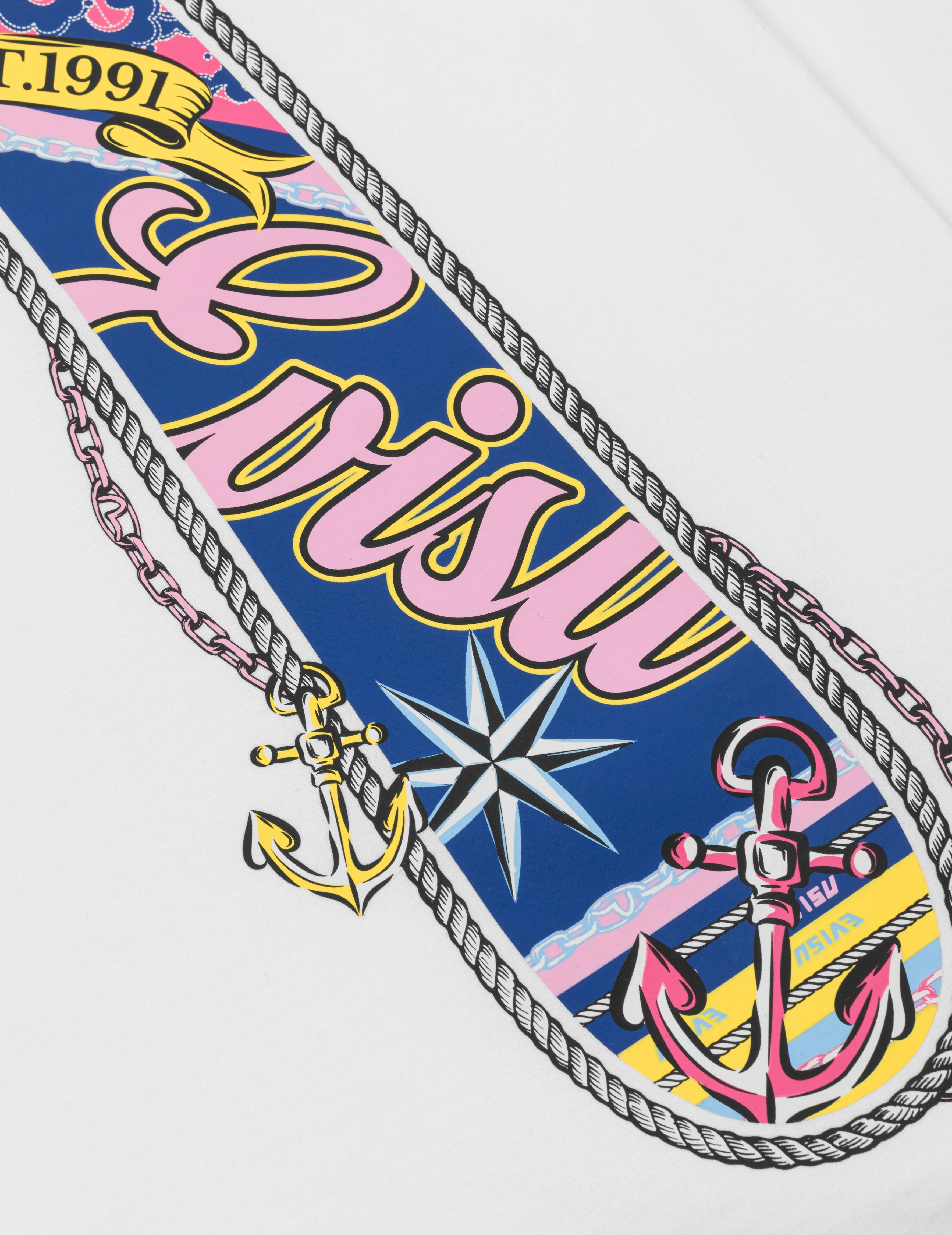Twisted Rope and Daicock Anchor Print Oversized T-Shirt - Image 11
