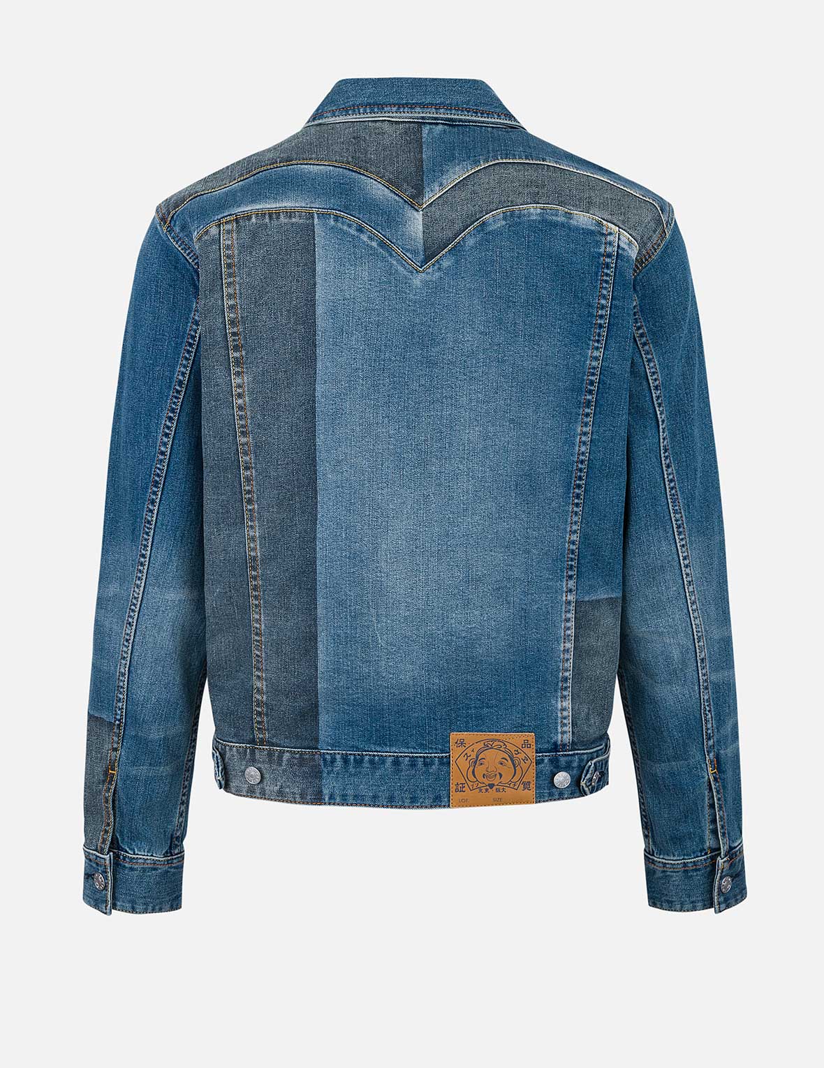 Two-tone Daicock Inserted Regular Fit Denim Jacket - Image 2