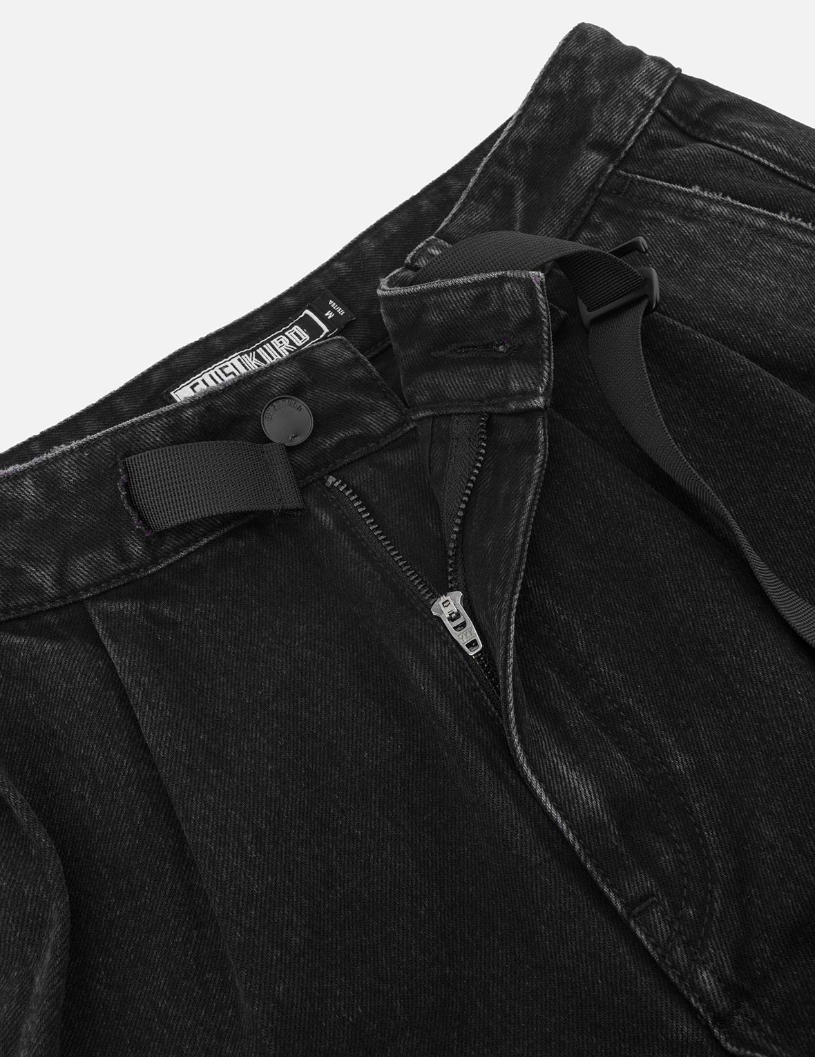 Two Tone Distressed Oversized Cargo Pants - Image 11