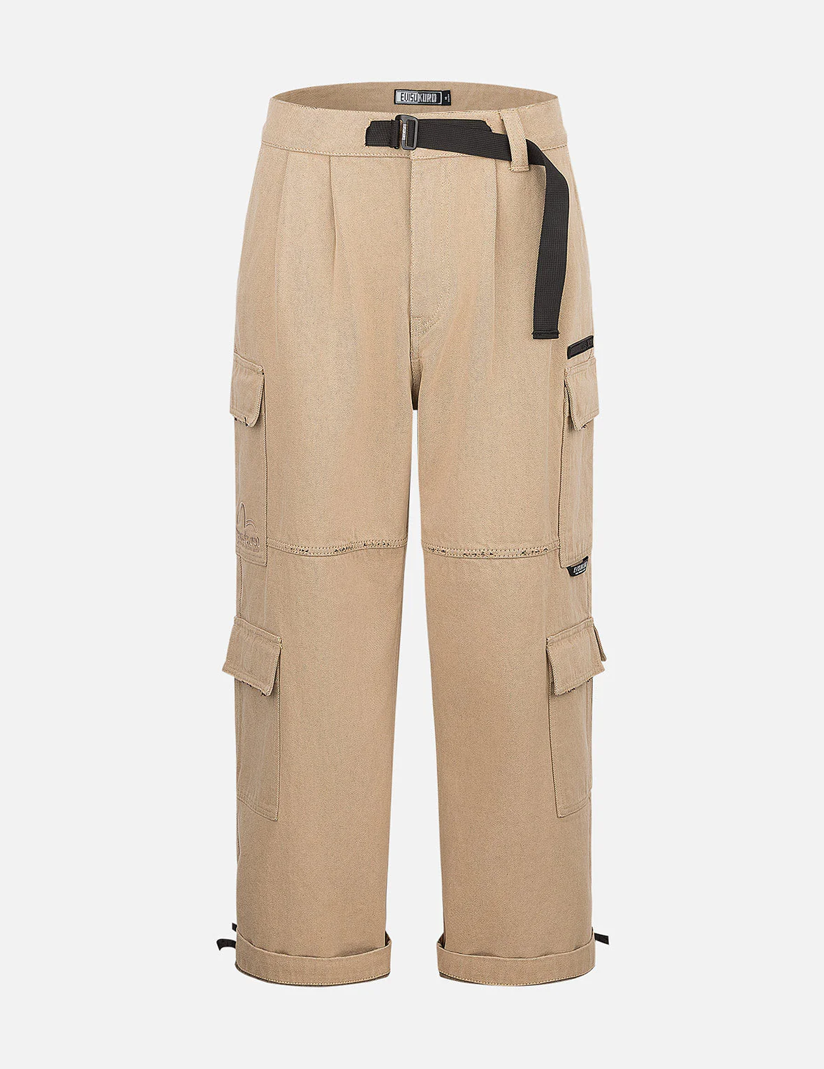 Two Tone Distressed Oversized Cargo Pants - Image 2