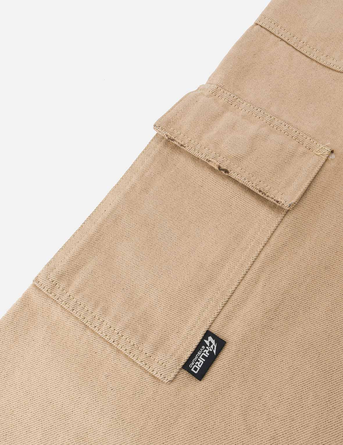 Two Tone Distressed Oversized Cargo Pants - Image 21