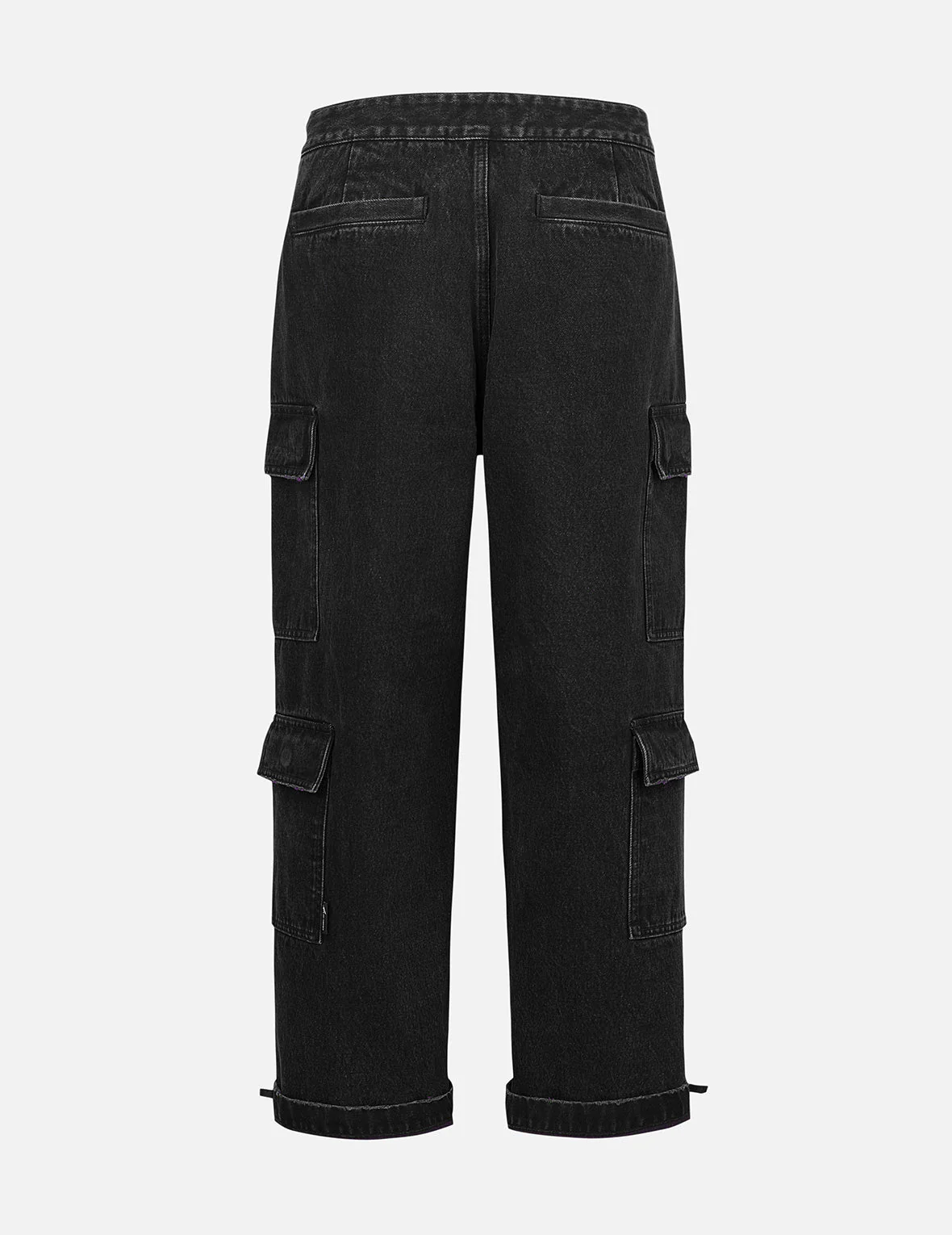 Two Tone Distressed Oversized Cargo Pants - Image 3