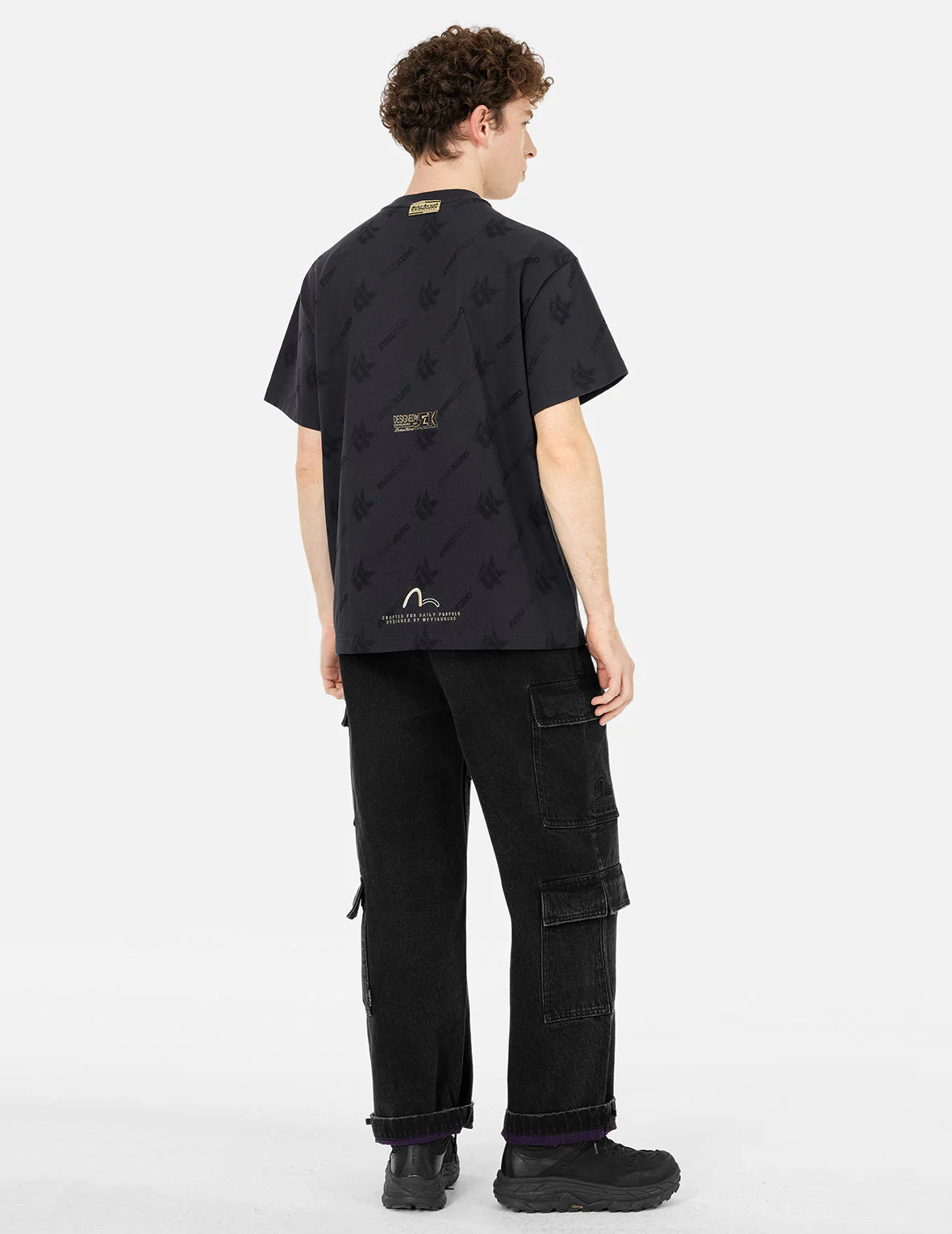 Two Tone Distressed Oversized Cargo Pants - Image 6