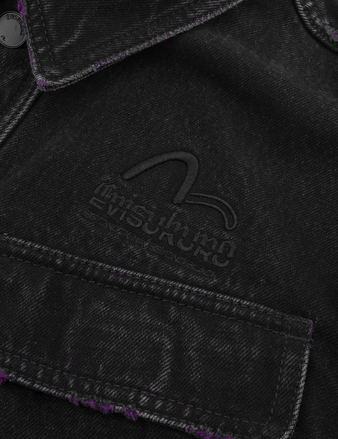 Two Tone Distressed Relax Fit Trucker Jacket - Image 16