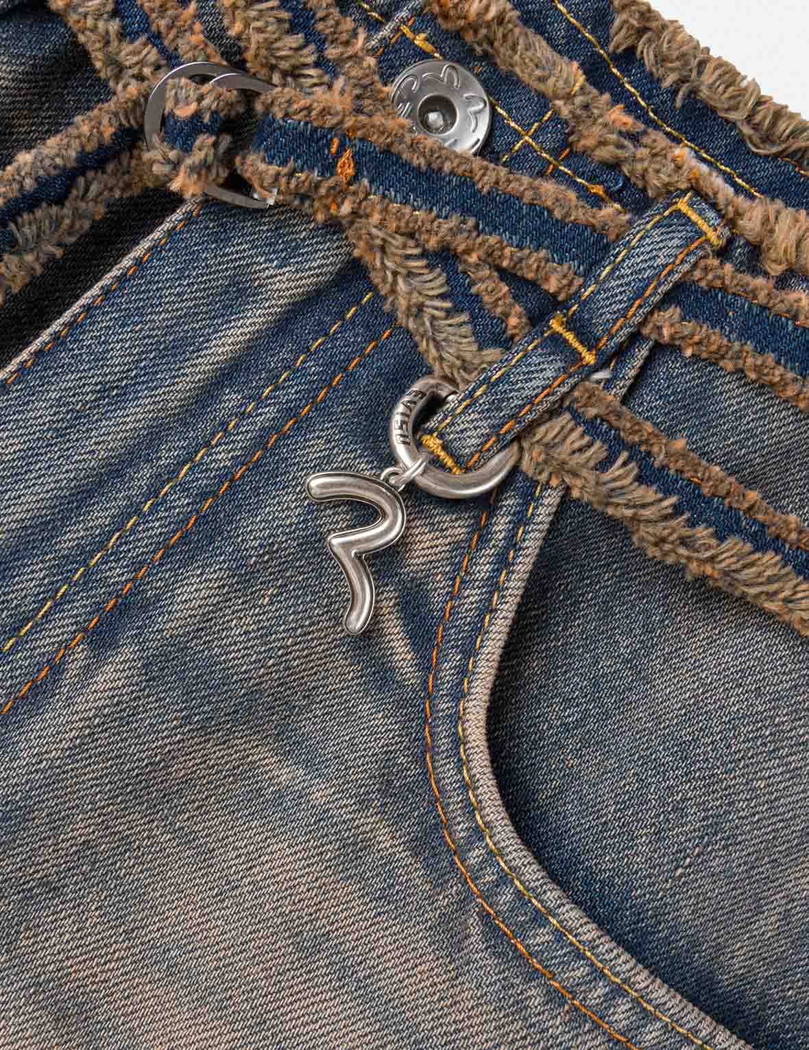 Two Tone Pleated Denim Skirts - Image 5