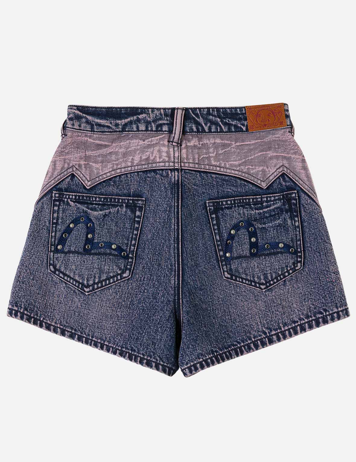 Reverse-Panel Denim Shorts - Image 3