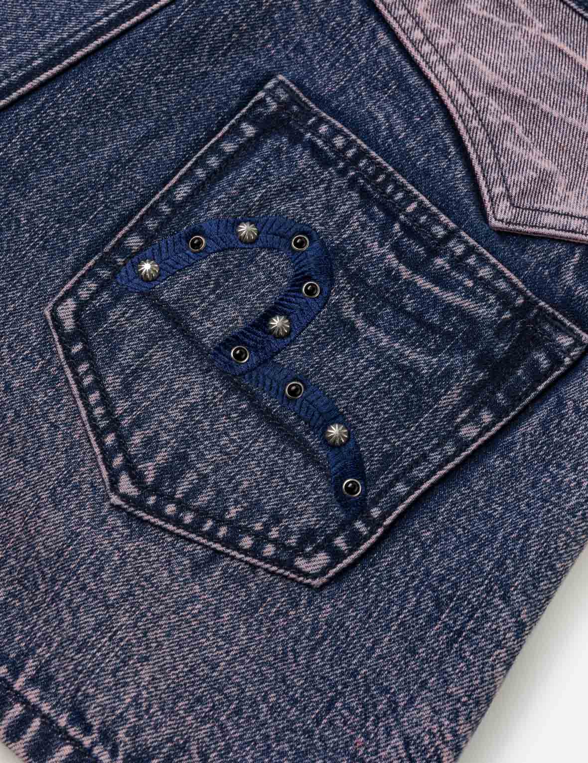 Reverse-Panel Denim Shorts - Image 5